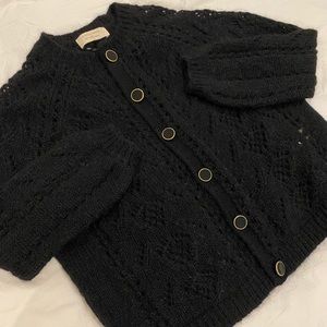 Sezane Mario cardigan sweater black XS